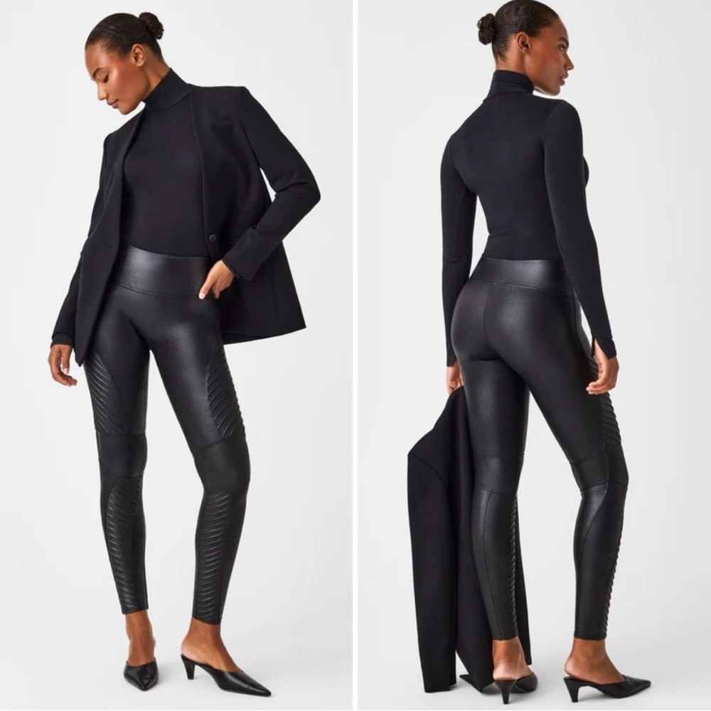 Spanx Faux Leather Moto Legging 20136